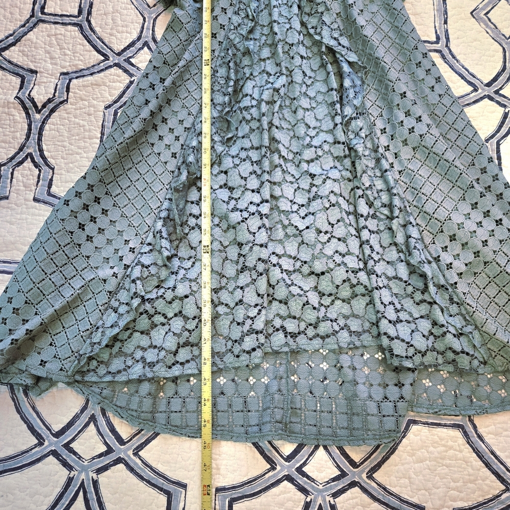 Anthropologie Sleeveless Lace Ruffle Dress - Picture 15 of 16